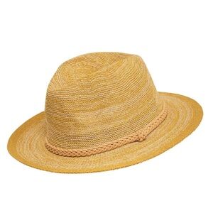 Powder Natalie mango cotton-rich hat w/suede-like braided detail/adjustable-NWT